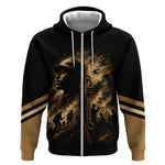 Harlem Hellfighters WWI Soldier Zip Hoodie Vintage Military Jazz Band Artwork