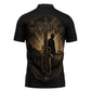 Harlem Hellfighters WWI Soldier Zipper Polo Shirt Vintage Military Jazz Band Artwork