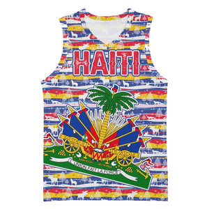Haiti Christmas Basketball Jersey Blue Red Yellow Xmas Santa Sleigh and Coat of Arms - African Pride