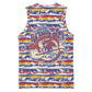 Haiti Christmas Basketball Jersey Blue Red Yellow Xmas Santa Sleigh and Coat of Arms - African Pride