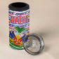 Haiti Christmas 4 in 1 Can Cooler Tumbler Blue Red Yellow Xmas Santa Sleigh and Coat of Arms - African Pride