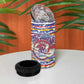 Haiti Christmas 4 in 1 Can Cooler Tumbler Blue Red Yellow Xmas Santa Sleigh and Coat of Arms - African Pride