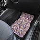 Haiti Christmas Car Mats Blue Red Yellow Xmas Santa Sleigh and Coat of Arms - African Pride