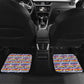 Haiti Christmas Car Mats Blue Red Yellow Xmas Santa Sleigh and Coat of Arms - African Pride