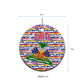 Haiti Christmas Ceramic Ornament Blue Red Yellow Xmas Santa Sleigh and Coat of Arms - African Pride
