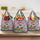 Haiti Christmas Grocery Bag Blue Red Yellow Xmas Santa Sleigh and Coat of Arms - African Pride