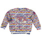 Haiti Christmas Kid Ugly Christmas Sweater Blue Red Yellow Xmas Santa Sleigh and Coat of Arms - African Pride