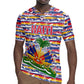 Haiti Christmas Rugby Jersey Blue Red Yellow Xmas Santa Sleigh and Coat of Arms - African Pride