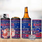 Haiti Christmas 4 in 1 Can Cooler Tumbler Blue Red Xmas Santa Snowflake and Map - African Pride