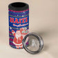 Haiti Christmas 4 in 1 Can Cooler Tumbler Blue Red Xmas Santa Snowflake and Map - African Pride