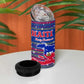 Haiti Christmas 4 in 1 Can Cooler Tumbler Blue Red Xmas Santa Snowflake and Map - African Pride