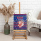 Haiti Christmas Canvas Wall Art Blue Red Xmas Santa Snowflake and Map - African Pride