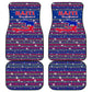 Haiti Christmas Car Mats Blue Red Xmas Santa Snowflake and Map - African Pride