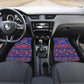 Haiti Christmas Car Mats Blue Red Xmas Santa Snowflake and Map - African Pride