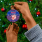 Haiti Christmas Ceramic Ornament Blue Red Xmas Santa Snowflake and Map - African Pride