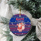 Haiti Christmas Ceramic Ornament Blue Red Xmas Santa Snowflake and Map - African Pride