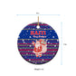 Haiti Christmas Ceramic Ornament Blue Red Xmas Santa Snowflake and Map - African Pride