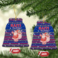 Haiti Christmas Ceramic Ornament Blue Red Xmas Santa Snowflake and Map - African Pride