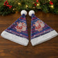 Haiti Christmas Santa Hat Blue Red Xmas Santa Snowflake and Map - African Pride