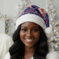 Haiti Christmas Santa Hat Blue Red Xmas Santa Snowflake and Map - African Pride