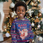 Haiti Christmas Kid Ugly Christmas Sweater Blue Red Xmas Santa Snowflake and Map - African Pride