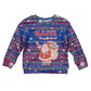 Haiti Christmas Kid Ugly Christmas Sweater Blue Red Xmas Santa Snowflake and Map - African Pride
