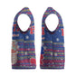 Haiti Christmas Knitted V-Neck Vest Blue Red Xmas Santa Snowflake and Map - African Pride