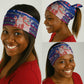 Haiti Christmas Neck Gaiter Blue Red Xmas Santa Snowflake and Map - African Pride