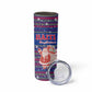 Haiti Christmas Skinny Tumbler Blue Red Xmas Santa Snowflake and Map - African Pride