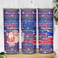 Haiti Christmas Skinny Tumbler Blue Red Xmas Santa Snowflake and Map - African Pride