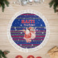 Haiti Christmas Tree Skirt Blue Red Xmas Santa Snowflake and Map - African Pride