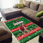 Sudan Christmas Area Rug Green Red Xmas Camel Snowflake and Coat of Arms - African Pride