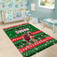 Sudan Christmas Area Rug Green Red Xmas Camel Snowflake and Coat of Arms - African Pride