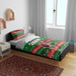 Sudan Christmas Bedding Set Green Red Xmas Camel Snowflake and Coat of Arms - African Pride