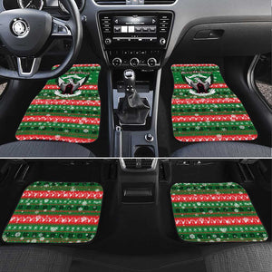 Sudan Christmas Car Mats Green Red Xmas Camel Snowflake and Coat of Arms - African Pride