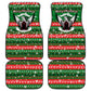 Sudan Christmas Car Mats Green Red Xmas Camel Snowflake and Coat of Arms - African Pride