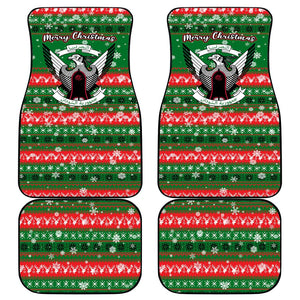 Sudan Christmas Car Mats Green Red Xmas Camel Snowflake and Coat of Arms - African Pride