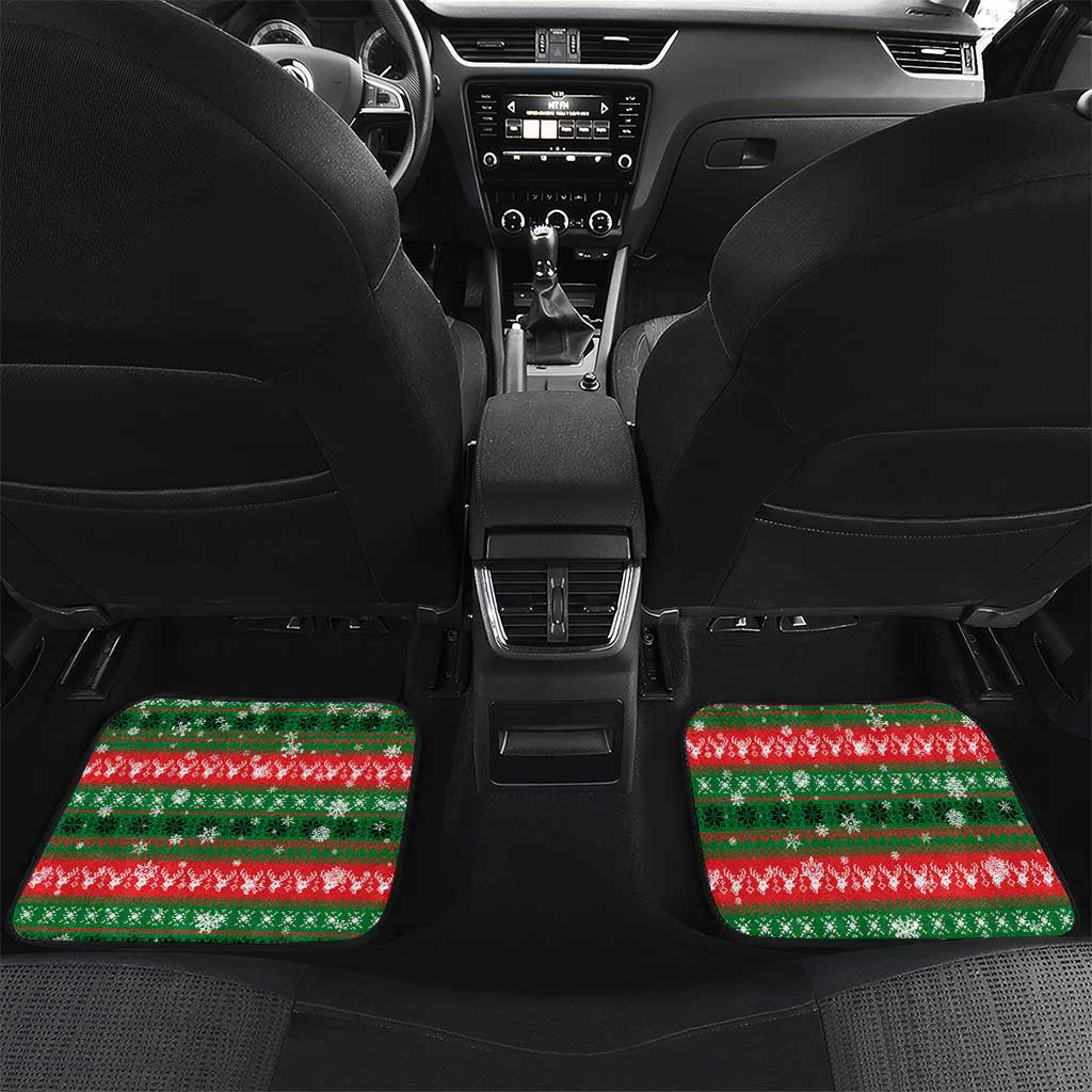 Sudan Christmas Car Mats Green Red Xmas Camel Snowflake and Coat of Arms - African Pride