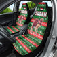 Sudan Christmas Car Seat Cover Green Red Xmas Camel Snowflake and Coat of Arms - African Pride