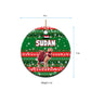 Sudan Christmas Ceramic Ornament Green Red Xmas Camel Snowflake and Coat of Arms - African Pride
