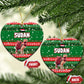 Sudan Christmas Ceramic Ornament Green Red Xmas Camel Snowflake and Coat of Arms - African Pride