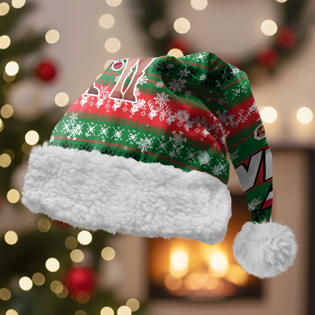 Sudan Christmas Santa Hat Green Red Xmas Camel Snowflake and Coat of Arms - African Pride