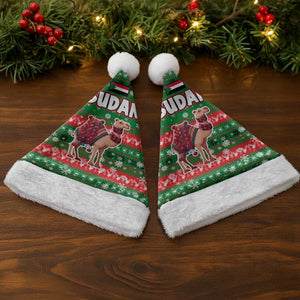 Sudan Christmas Santa Hat Green Red Xmas Camel Snowflake and Coat of Arms - African Pride