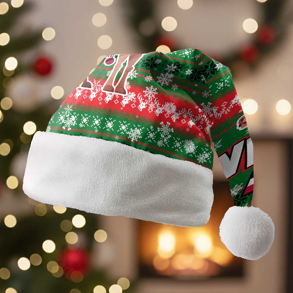 Sudan Christmas Santa Hat Green Red Xmas Camel Snowflake and Coat of Arms - African Pride