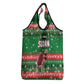 Sudan Christmas Grocery Bag Green Red Xmas Camel Snowflake and Coat of Arms - African Pride