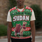 Sudan Christmas Knitted V-Neck Vest Green Red Xmas Camel Snowflake and Coat of Arms - African Pride