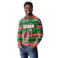 Sudan Christmas Long Sleeve Polo Shirt Green Red Xmas Camel Snowflake and Coat of Arms - African Pride