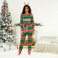 Sudan Christmas Pajama Set Green Red Xmas Camel Snowflake and Coat of Arms - African Pride