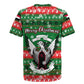 Sudan Christmas Rugby Jersey Green Red Xmas Camel Snowflake and Coat of Arms - African Pride