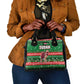 Sudan Christmas Shoulder Handbag Green Red Xmas Camel Snowflake and Coat of Arms - African Pride